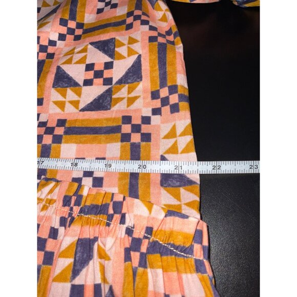 TAYLOR TILLMAN Veronica Mini Dress Button Front Short Sleeves Pink Size Large - Picture 8 of 12